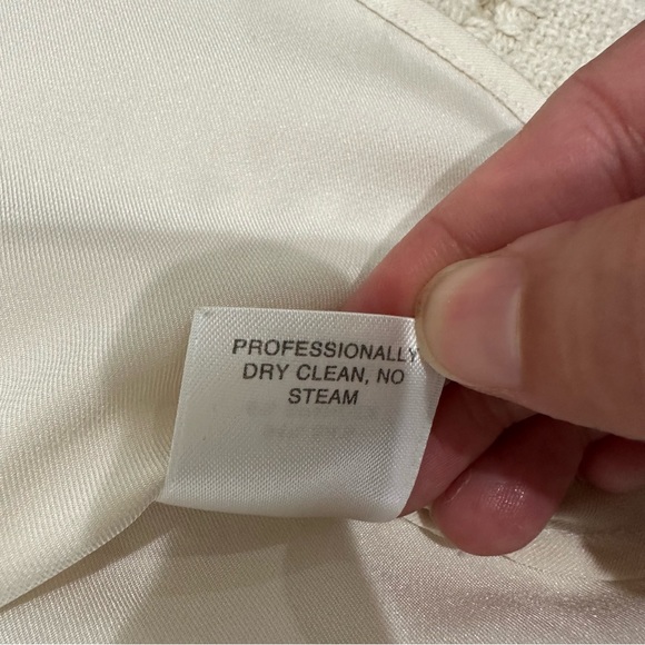 CLASSIQUES ENTIER Ivory Silk Long Sleeve Blouse Popover Tunic Top Cream … - Picture 13 of 13